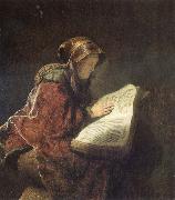 Rembrandt van rijn The Prophetess Anna USA oil painting artist